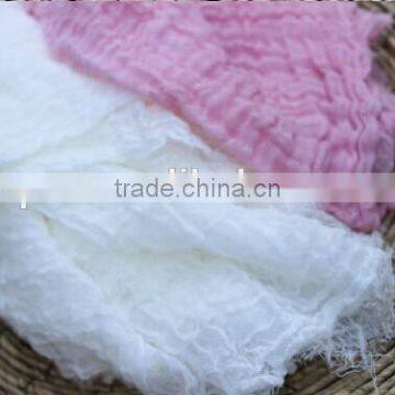 Eco-friendly Customized Baby pink and white cheesecloth photography prop baby photo prop Hand dyed christmas gift wrap