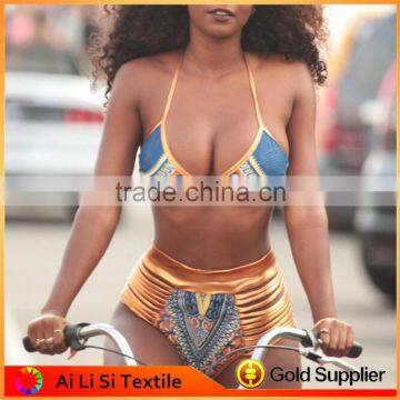 2017 Sexy push up straps women bikini swimwear bathing suit bikini with decorated bra