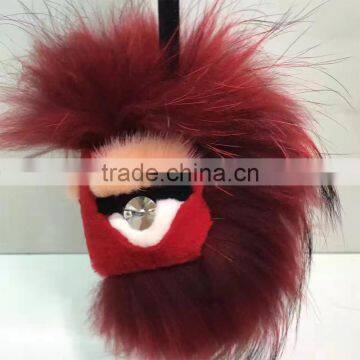 Promotional Raccoon Fur Key Chain For Car Key Ring in High Quality photo-2