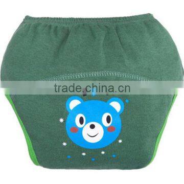 cute little bear pattern printed 100 cotton reusable baby cloth diaper