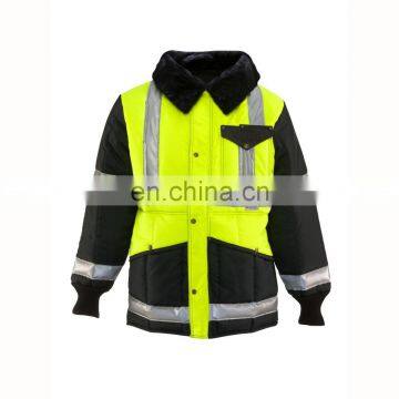 waterproof winter work jacket safety reflective tapes cold storage jacket