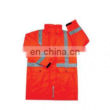 long High visibility rainwear work with 100% Cotton fabric