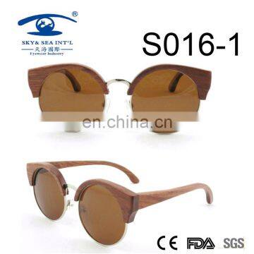 silver metal bridge rosewood sunglasses