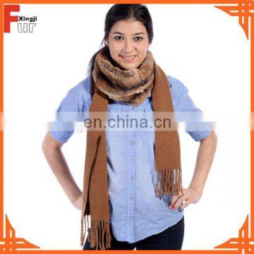 2016 Popular Rex Rabbit Shawl Fur Scarf