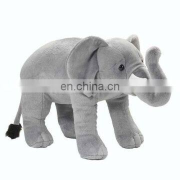 Life-size super soft plush big size grey elephant plush toy