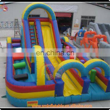 Fun complexity inflatable playing obstacle course park inflatable toy for kids play