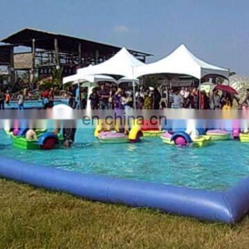 Inflatable water pool for paddle boats
