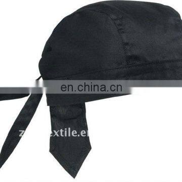 Newest Classic Black 100% cotton pirate cap,bandana cap,doo-rag