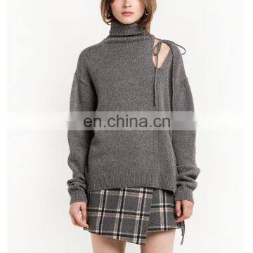 2016 Fashion Cut Out Cashmere Knit Sweater Latest Sweater Designs For Girls