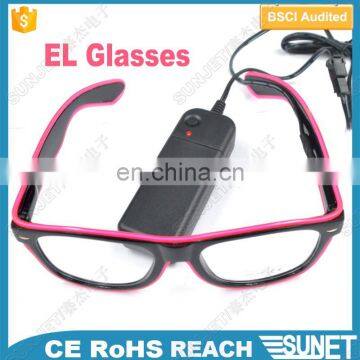 Halloween Parade Custom Logo Glow Party LED EL Wire Glasses Sunglasses photo-6