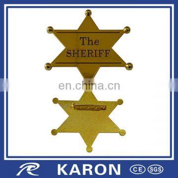 top quality wholesale sheriff badge with safety pin