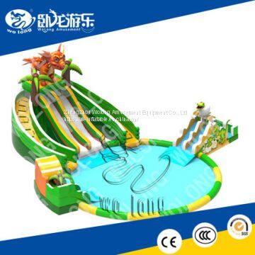 Kids water park design inflatable swimming pool slide for sale