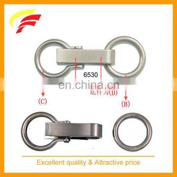 fashion zinc alloy two pieces jointed hook and loop buckle for coat