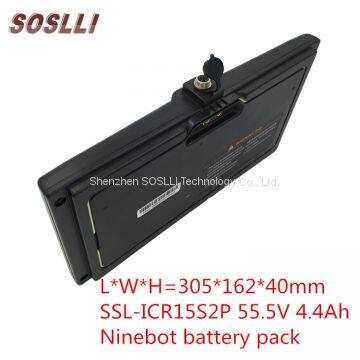 SOSLLI Replacement Ninebot Battery 55.5V 4.4Ah 15S2P 18650 Electric Scooter Battery With BMS for Ninebot Mini Pro 800W