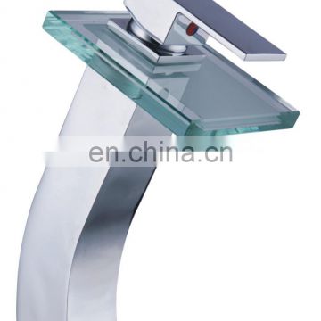 W-1002 european style waterfall mixer taps ,popular durable glass kitchen faucet