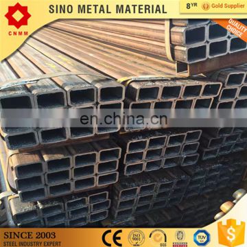 mile steel top quality iron square tube in china 20*40 rectangular tubes black