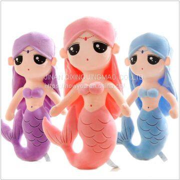 Customize Plush Toy Mermaid with beautiful dress and embroidery eyes