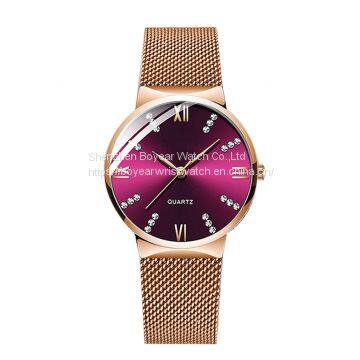 Custom Jewelry Quartz Ladies Watch Waterproof Alloy Watch , Quartz Movt