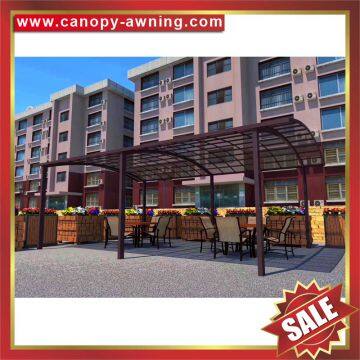 Alu pc Polycarbonate Aluminum Aluminium Outdoor Passage Walkway Corridor Gazebo Patio Canopy Canopies Cover Awning Shelter Project