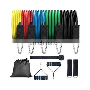 Top Supplier Exercise 11 Piece Resistance Bands Set Elastic Exercise Latex Resistance Bands Set