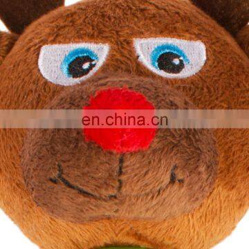 Wholesale Unique Oem Custom Cute Stuffed Deer Shape Squeaky Pet Dog Plush Toy photo-3