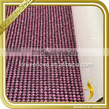 Rose Red Glass Bead Sheets Hot Fix Crystal Sheets with Glue Wholesale FRM-173