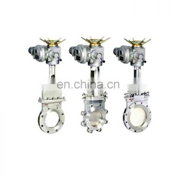 Stainless Steel Disc Hard Sealing PN10 PN16 Motorized Knife Gate Valve