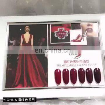 China Manufacturer Wine red series  UV/LED Natural Gel Polish Soak off Gel Color Private Label Nail Gel Polish