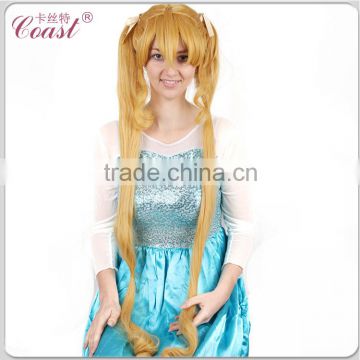 blond two ponytail Sailor Moon cosplay wig 100cm