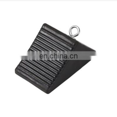 high quality black rubber Wheel chock for heavy duty truck wheel block