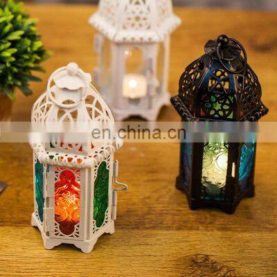 Moroccan Colorful Glass Style Lanterns moroccan Candle Lantern Holder In Home Decor