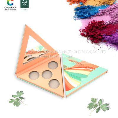 Wholesale pastel eyeshadow palette empty makeup container palette paper packaging private label eyeshadow palette 35 colors