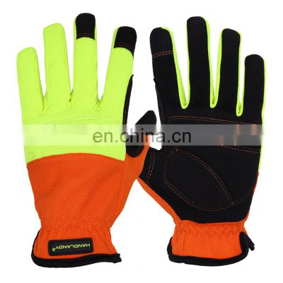 HANDLANDY High Visibility Yellow Mechanic Protective working gloves work safety