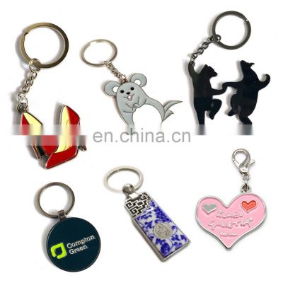 Wholesale heart Couple keychain custom Metal Type Valentine' s day Souvenir gift couple keychain with logo