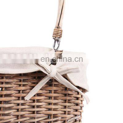 K&B Convenient Small Hanging Storage Basket Multifunction Hanging Rattan Basket photo-5