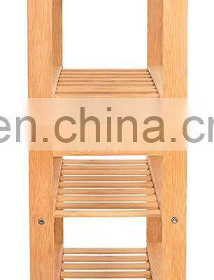 HOME Free Standing Bamboo Shoe Rack With Handles | 6 Tier | Wood | Closets and Entryway | Organizer | Fits 18 Pairs photo-5