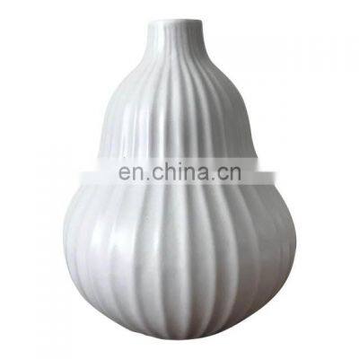 white powder coated flower vase