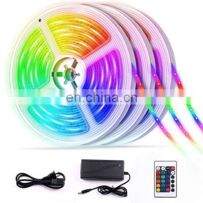 Mini Flexible Home Room Bedroom 5M 2835 Smd Ip 65 Rgb Smart Waterproof Led Strip Light With Remote Control