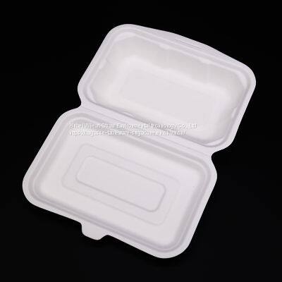 New Hot Disposable Biodegradable 450ML Bagasse Food Box Take Away Sugarcane Container photo-3