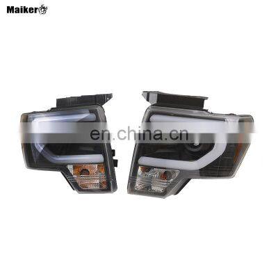 Headlight for F150 08-12 accessories black head lamp running light for F150