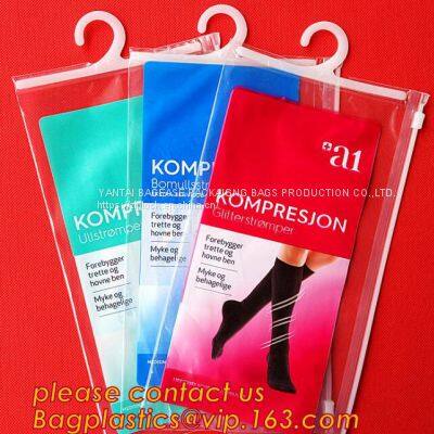 HANGER HOOK BAGS,GARMENT BOTTON CLOSURE BAGS, EVA FROST DRAWSTRING BAGS, VINYL HANGER HOOK BAG photo-2