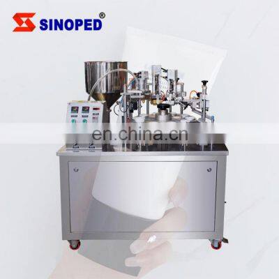 Automatic Hand Cream Shampoo Plastic Hose Tail Sealing Machinery Soft Tube Toothpaste Filling Machine