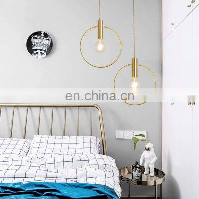 Gold Bed Room Chandelier Lamp Luxury Round Shape LED Pendant Lighting