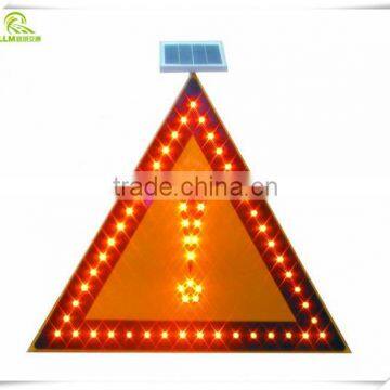 Hot sale aluminum LED solar triangle traffic warning sign board