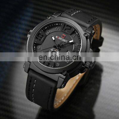 NAVIFORCE 9099 High Quality Japanese Quartz Movement Premium Watches Leather Auto Date Luminous Naviforce Watch Men Logo Watches photo-3