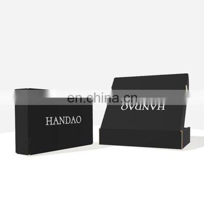 Custom Logo Eco Friendly Packaging Mailer Box Personalized Ecommerce for Craft Gift Corrugated Paper Black Shipping Box photo-4