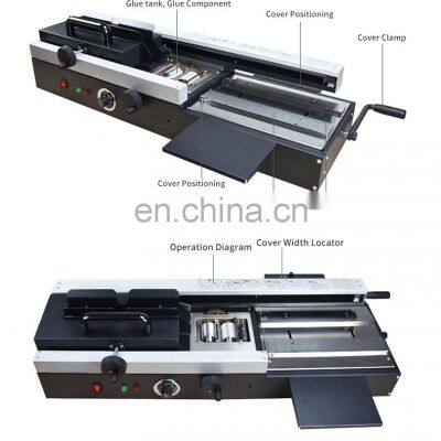 SBM-50D A4 high quality glue binding machine binder with  Hot melt colloidal particles