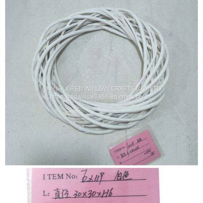 Hot Popular Heart Shaped Wall Decoration White Color Full Willow Round Shape Flower Wreath photo-3