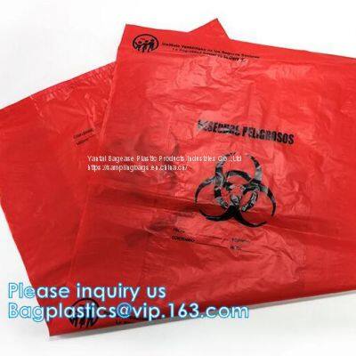 Plastic Biohazard Medical Waste Bag, Biohazard Bag, Medical Waste Bags, Clinical Waste Bags LDPE Medical Plastic K photo-4