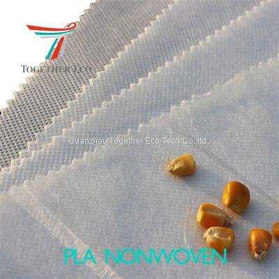 Free Samples pla non woven fabric bags 100% eco friendly material Polylactic Acid corn fiber pla non-woven cloth manufacturer